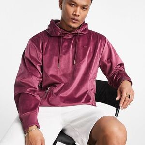 adidas Originals | Sweaters | Nwt Adidas Originals Primegreen Velour Victory  Crimson Hoodie Sweatshirt M | Poshmark